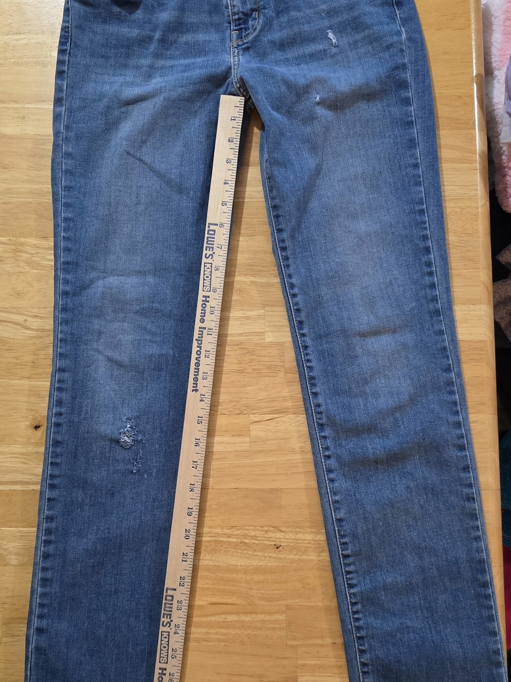 Levi's 712 Slim Dark Blue Jeans with Light Distress